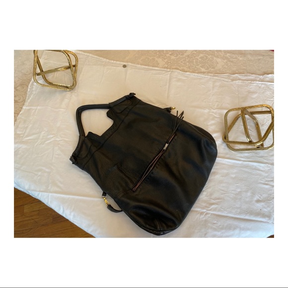 Black Leather tote by Anna Corrina - Picture 4 of 10